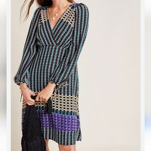 Anthropologie Mauve Gianna 3/4 Sleeve Blouse